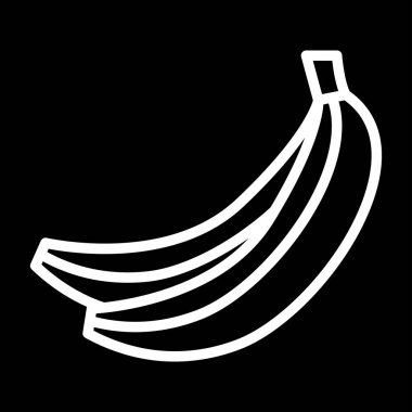 muz meyve ikonu vektör illüstrasyonu