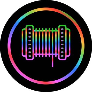 Cable Reel web simgesi vektör çizimi