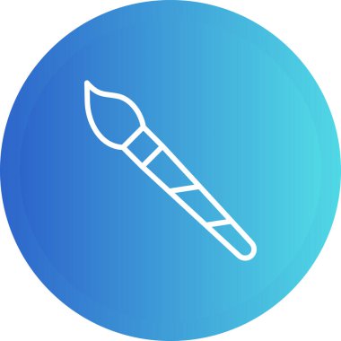 Boya fırçası web simgesi, vektör illüstrasyonu