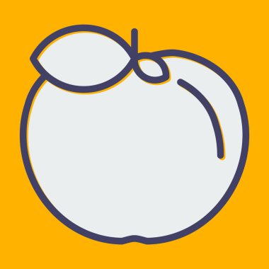 elma meyve ikonu vektör illüstrasyonu