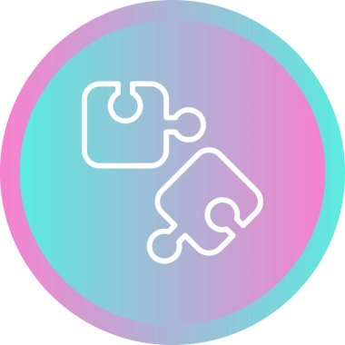 Bulmaca Parçaları web simgesi, basit vektör illüstrasyonu