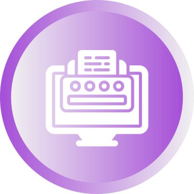 Yazıcı. Web simgesi basit illüstrasyon