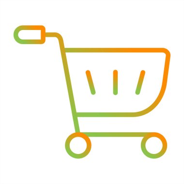 Alışveriş arabası ikon vektör illüstrasyonu