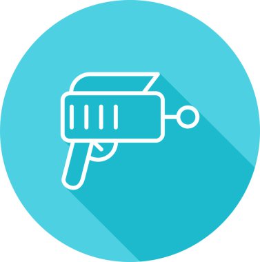 Lazer silah simgesi, vektör illüstrasyonu basit tasarım