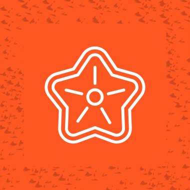 deniz yıldızı ikonu vektör çizimi