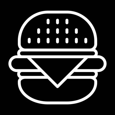 Burger besin simgesinin vektör illüstrasyonu