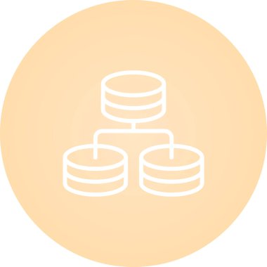 Reseller sunucu simgesi, vektör illüstrasyonu 