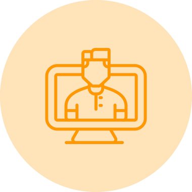 bilgisayar simgesi, vektör illüstrasyonu basit tasarım