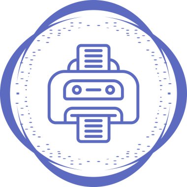 Yazıcı. Web simgesi basit illüstrasyon