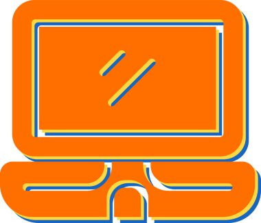 dizüstü bilgisayar simgesi, vektör illüstrasyonu basit tasarım