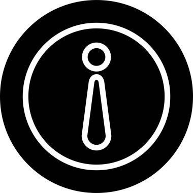 Dairedeki bilgi simgesinin web illüstrasyonu