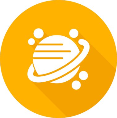 Gezegen web simgesi vektör illüstrasyonu 