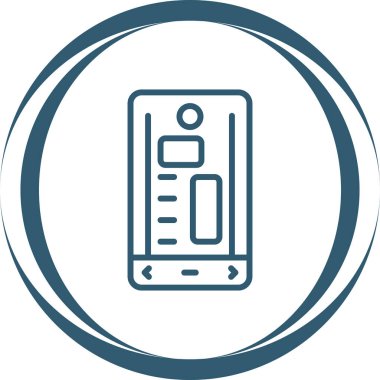 akıllı telefon simgesi, vektör illüstrasyonu basit tasarım