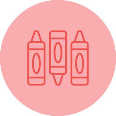 Pastel boya ikonu, vektör illüstrasyonu basit tasarım