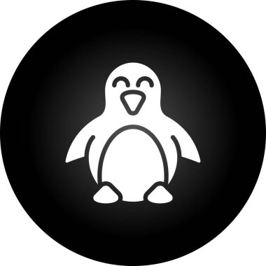 Penguen. Web simgesi basit tasarım 