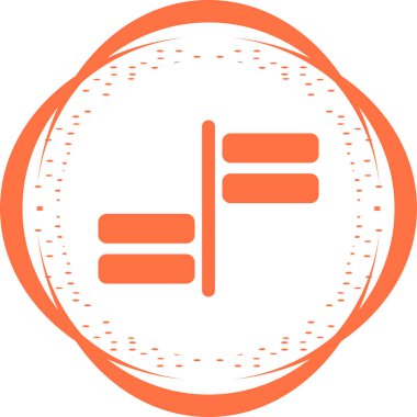 Yatay Hizalama Ağ ikonu vektör çizimi