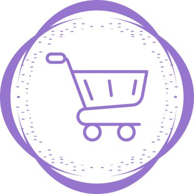 Alışveriş arabası ikon vektör illüstrasyonu