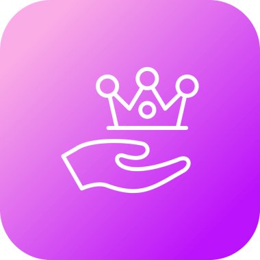 El simgesindeki bir tacın vektör çizimi