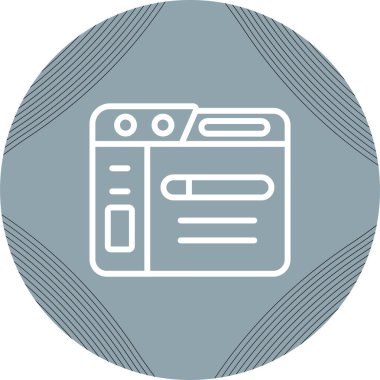 Tarayıcı simgesinin vektör illüstrasyonu