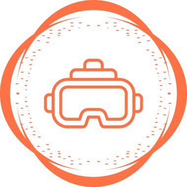 Sanal Gerçeklik kulaklık simgesi, vektör illüstrasyonu basit tasarım