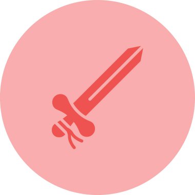 Kılıç. Web simgesi basit illüstrasyon