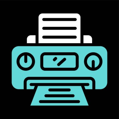Yazıcı. Web simgesi basit illüstrasyon