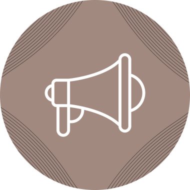 Megafon. Web simgesi basit illüstrasyon