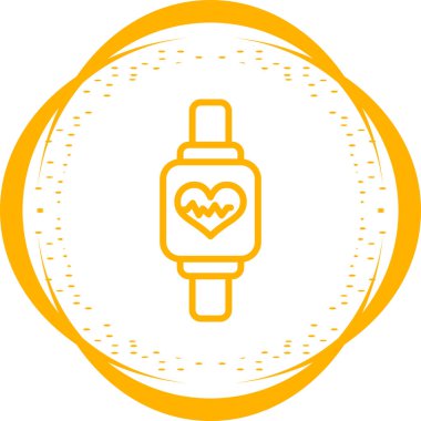 fitness izleyici simgesi, vektör illüstrasyonu basit tasarım