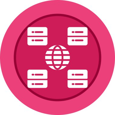 İçerik Taşıma Ağı Vektör Simgesi Beyaz Arkaplanda izole edildi 