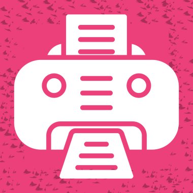 Yazıcı. Web simgesi basit illüstrasyon