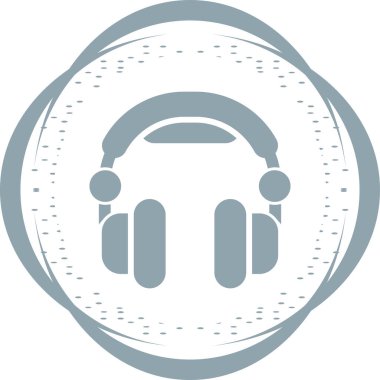 kulaklıklar web simgesi, vektör illüstrasyonu