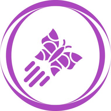 Kelebek web simgesi, vektör çizim