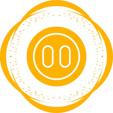 duraklat düğmesi simgesi, vektör illüstrasyonu 