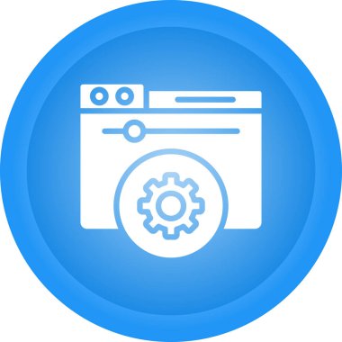 Sunucu Kontrol Paneli ikon vektör illüstrasyonu 