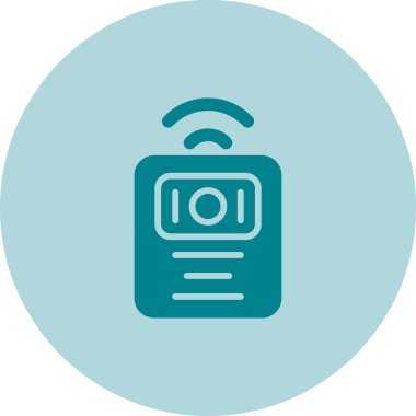 Video dahili iletişim izole edilmiş simgesi, düzenlenebilir felçli video kapı zili telefon vektör simgesi