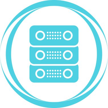 Adanmış Sunucu simgesi, vektör illüstrasyonu basit tasarım