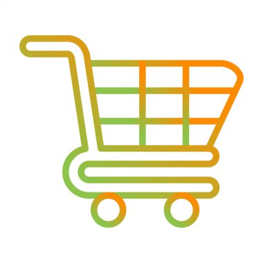 Alışveriş arabası ikon vektör illüstrasyonu