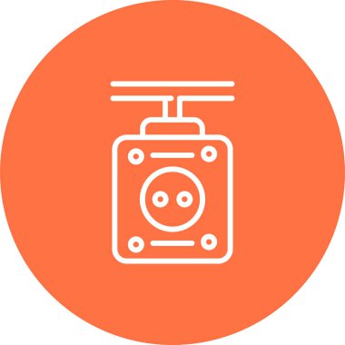 Kablo ağ simgesi basit illüstrasyon