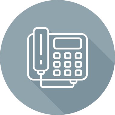 Telefon web simgesi, basit vektör illüstrasyonu