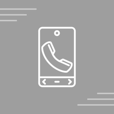 Bir çağrı simgesinin vektör illüstrasyonu 