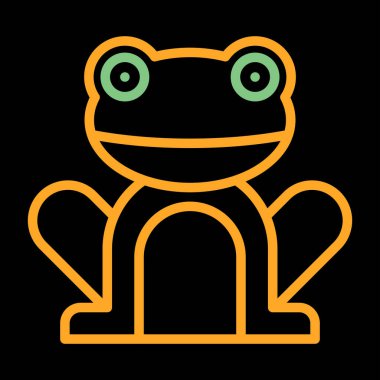 kurbağa ağı simgesi, basit vektör illüstrasyonu