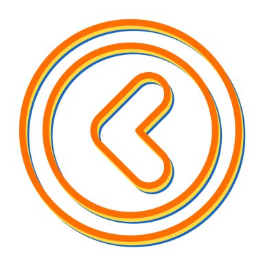 Açı Sol web simgesi, basit vektör illüstrasyonu