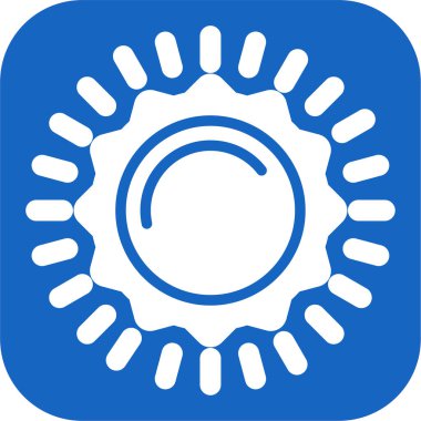 Güneş. Web simgesi basit illüstrasyon