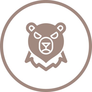 Ayı ağı simgesi, basit vektör illüstrasyonu