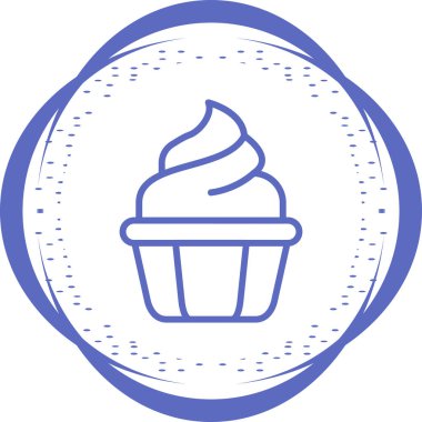 cupcake, web simgesi basit illüstrasyon