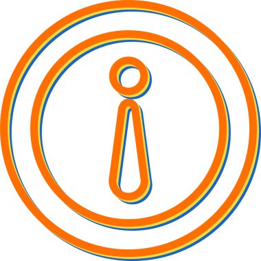 Dairedeki bilgi simgesinin web illüstrasyonu