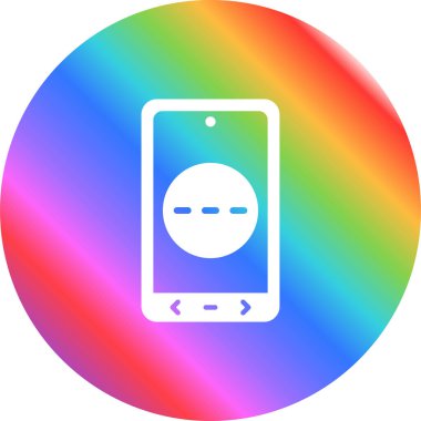 Smartphone ileti simgesi, vektör illüstrasyonu basit tasarım