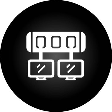 Ağ Anahtarı Vektör Simgesi Beyaz Arkaplanda İzole Edildi 