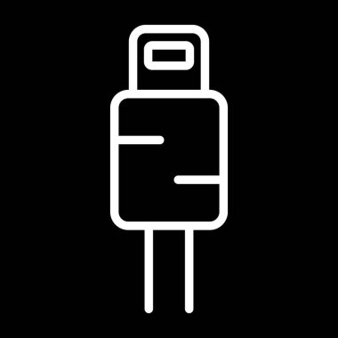 Kablo web simgesi, vektör çizim