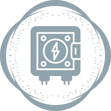 Outlet Kutusu simgesinin vektör illüstrasyonu